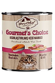 16 Adet Gourmet's Choice Kısırlaştırılmış Kedi Maması | 415 Gr Somon Kuzu Etli Konserve Yaş Mama