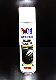 Prochef 500 ML Plastik Parlatıcı Sprey - Araba Plastik Aksam Göğüs Torpido Pandizot Temizleme ve Parlatma