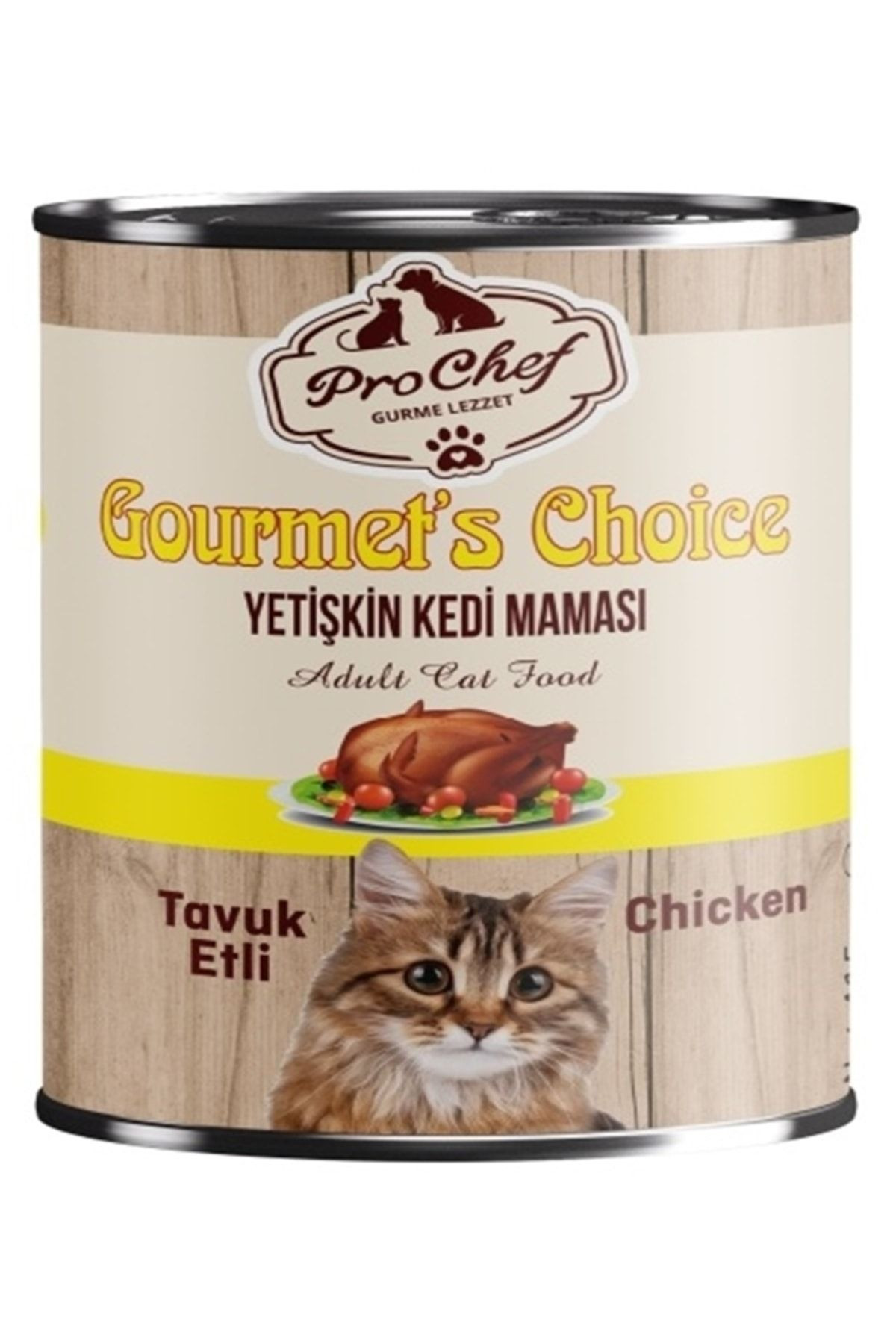 12 Adet Gourmet's Choice Yetişkin Kedi Maması | 415 gr Tavuk Etli Konserve Yaş Mama