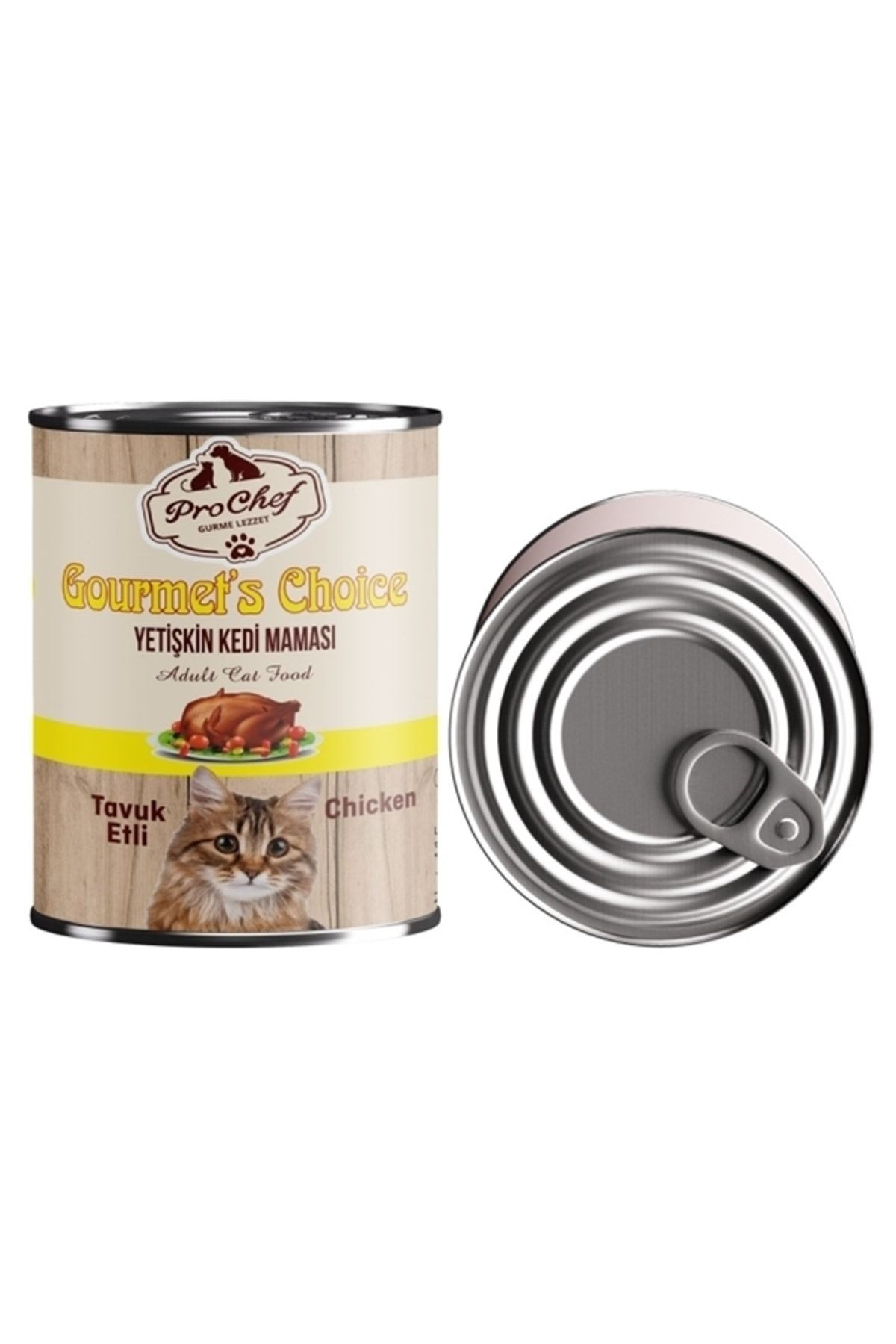 12 Adet Gourmet's Choice Yetişkin Kedi Maması | 415 gr Tavuk Etli Konserve Yaş Mama