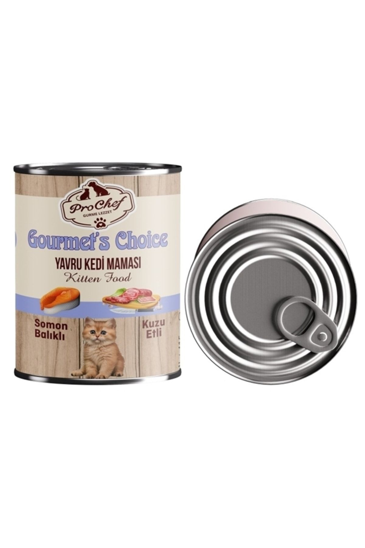 12 Adet Gourmet's Choice Yavru Kedi Maması | 415 Gr Somon Balıklı & Kuzu Etli Konserve Yaş Mama