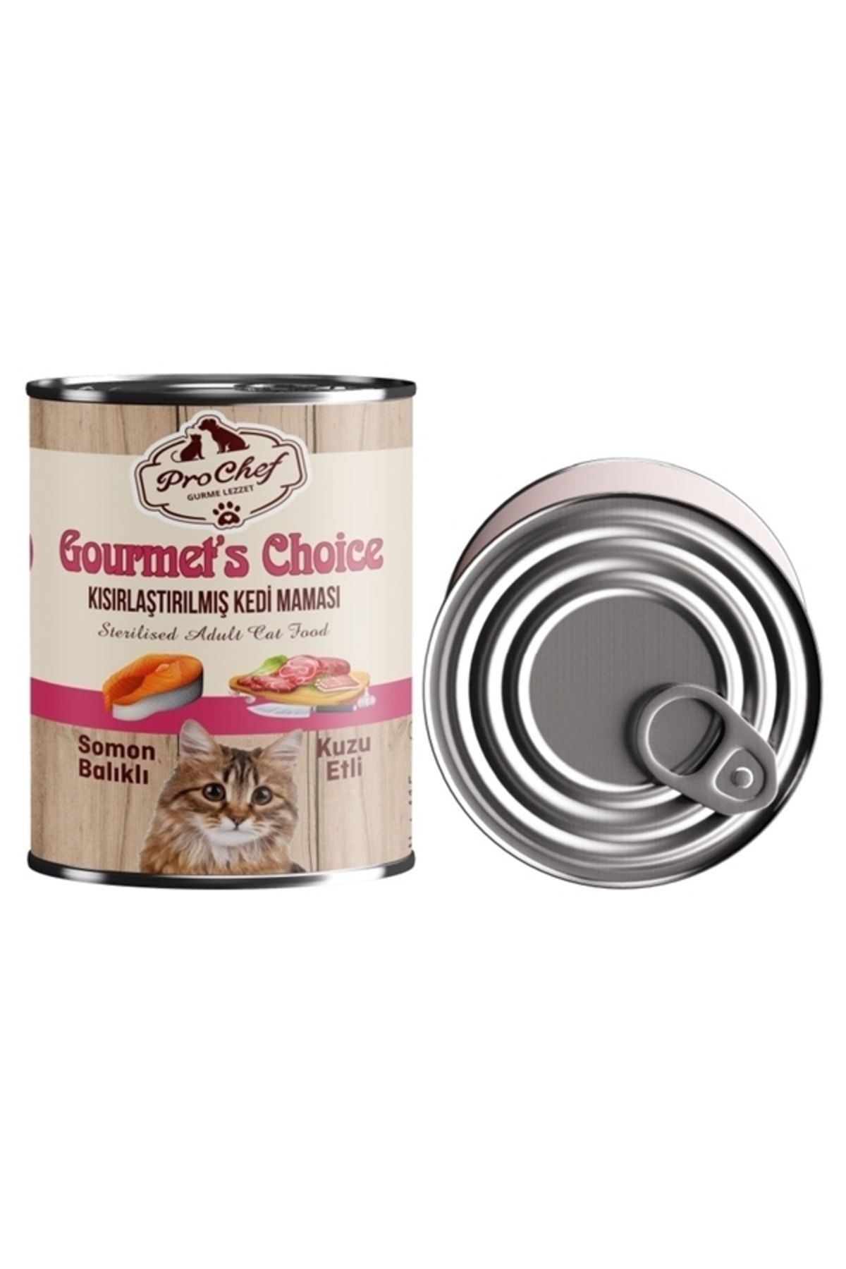 12 Adet Gourmet's Choice Kısırlaştırılmış Kedi Maması | 415 Gr Somon Kuzu Etli Konserve Yaş Mama