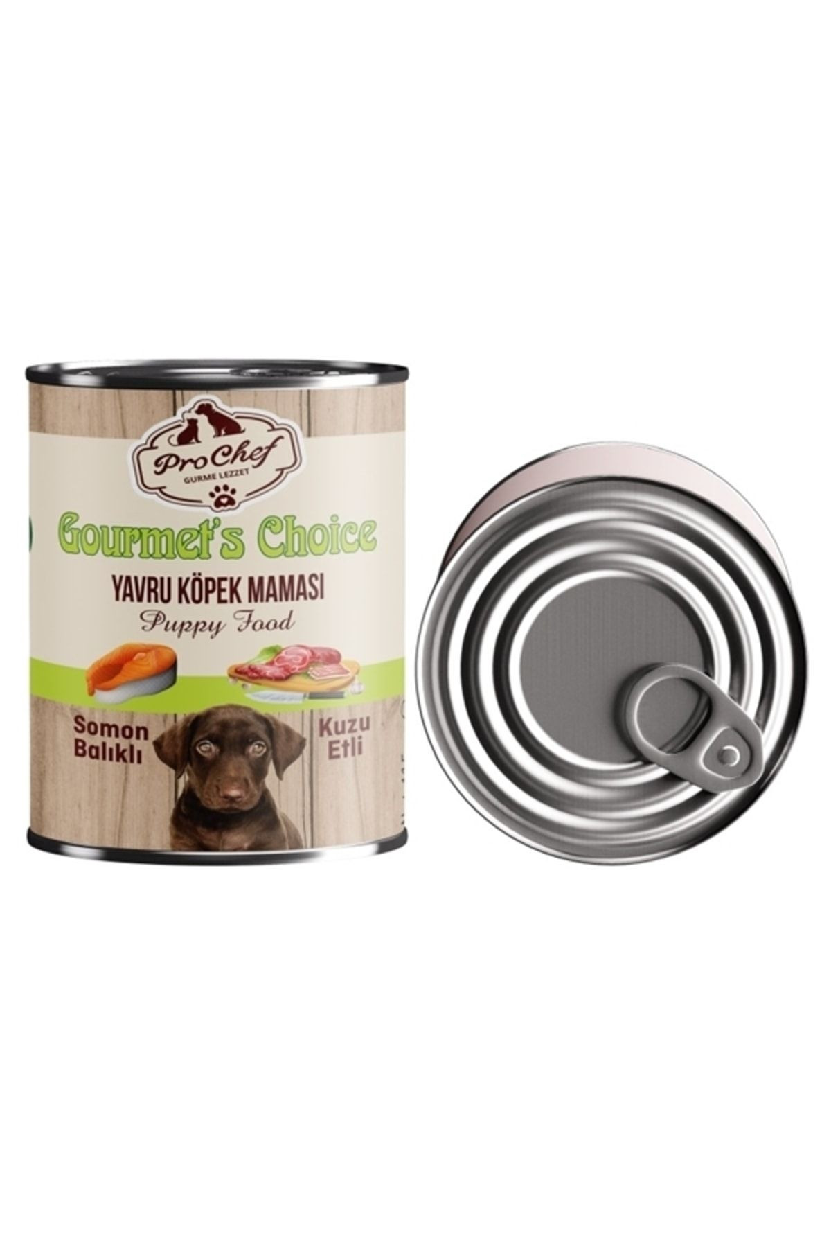 12 Adet Gourmet's Choice Yavru Köpek Maması | 415 Gr Somon Balıklı & Kuzu Etli Konserve Yaş Mama