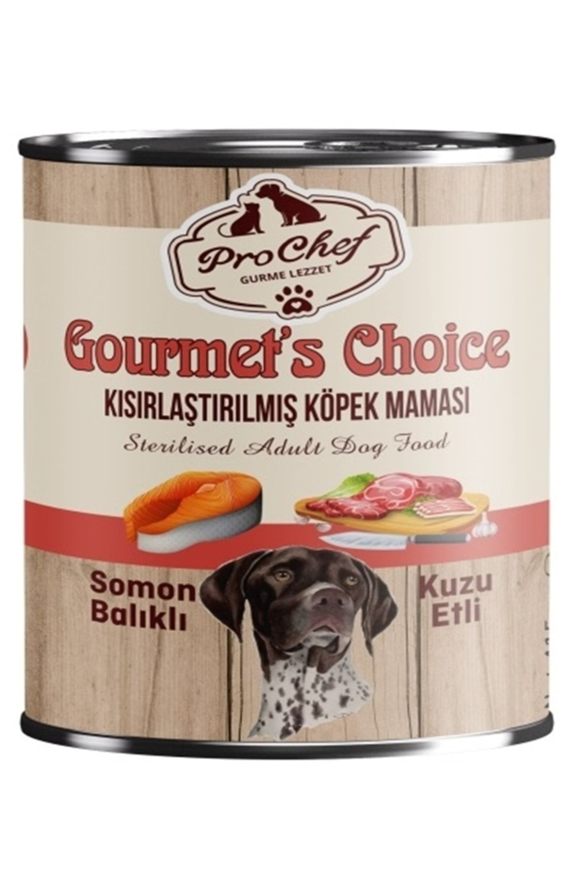 12 Adet Gourmet's Choice Kısırlaştırılmış Köpek Maması | 415 Gr Somon & Kuzu Etli Konserve Yaş Mama