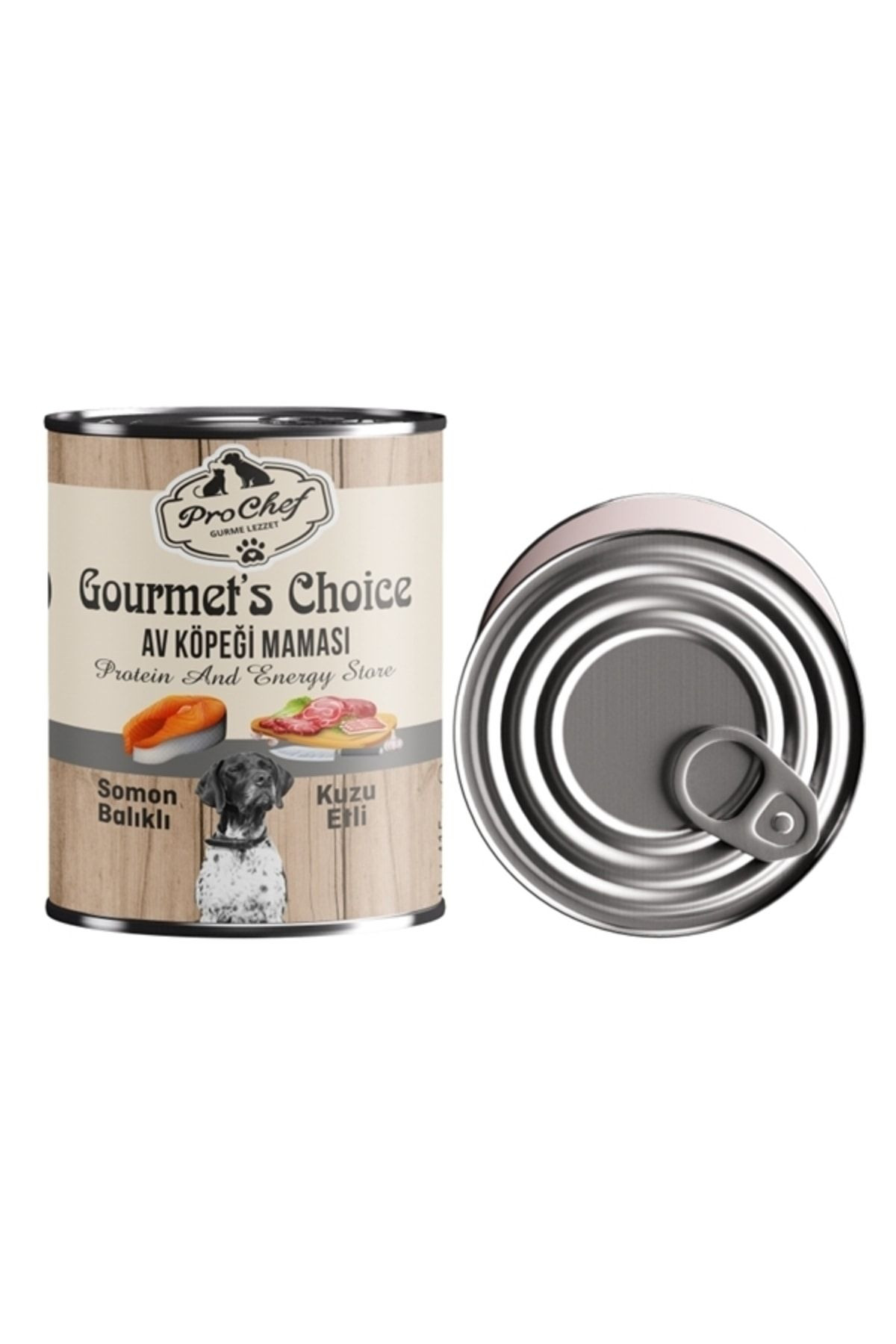 12 Adet Gourmet's Choice Av Köpeği Maması | 415 gr Somon Balıklı & Kuzu Etli Konserve Yaş Mama