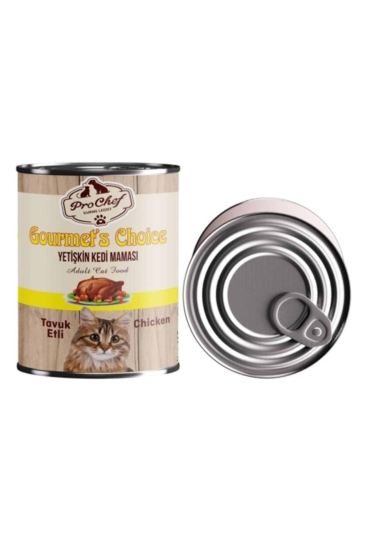 24 Adet Gourmet's Choice Yetişkin Kedi Maması | 415 gr Tavuk Etli Konserve Yaş Mama
