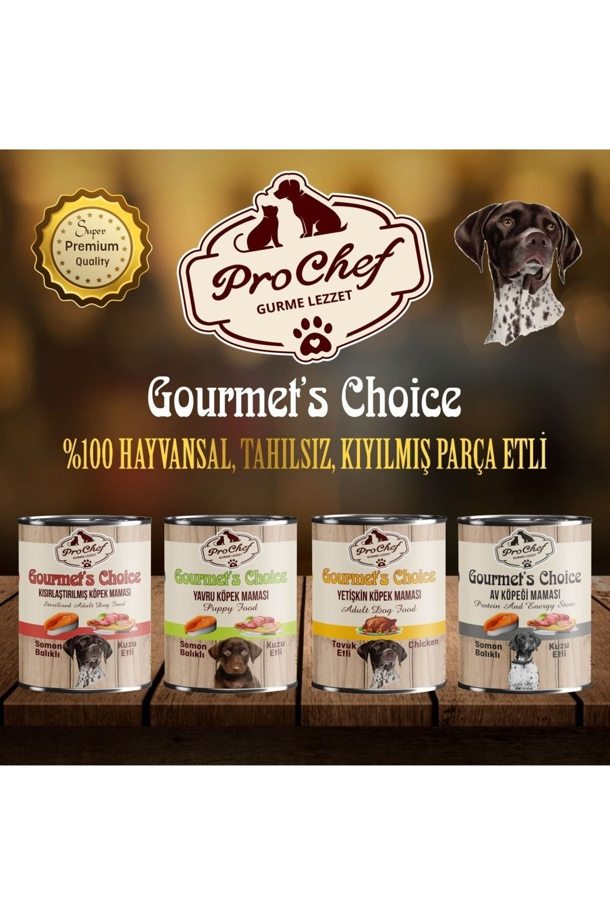 24 Adet Gourmet's Choice Yetişkin Köpek Maması | 415 Gr Tavuk Etli Konserve Yaş Mama