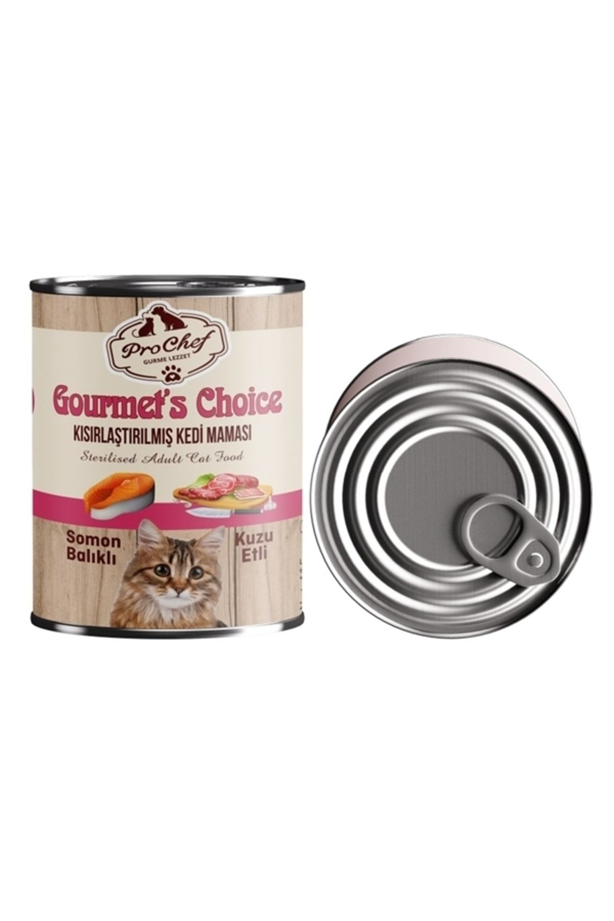 24 Adet Gourmet's Choice Kısırlaştırılmış Kedi Maması | 415 Gr Somon & Kuzu Etli Konserve Yaş Mama