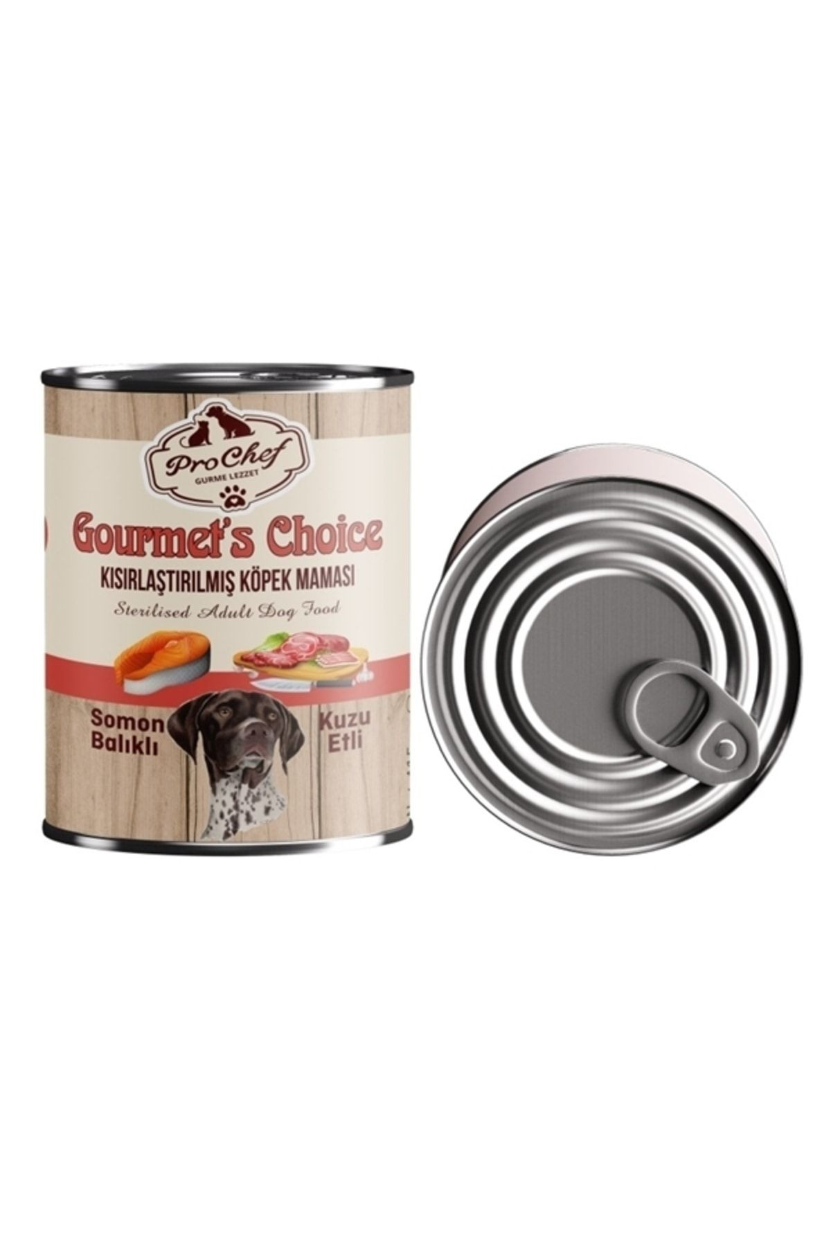 24 Adet Gourmet's Choice Kısırlaştırılmış Köpek Maması | 415 Gr Somon & Kuzu Etli Konserve Yaş Mama