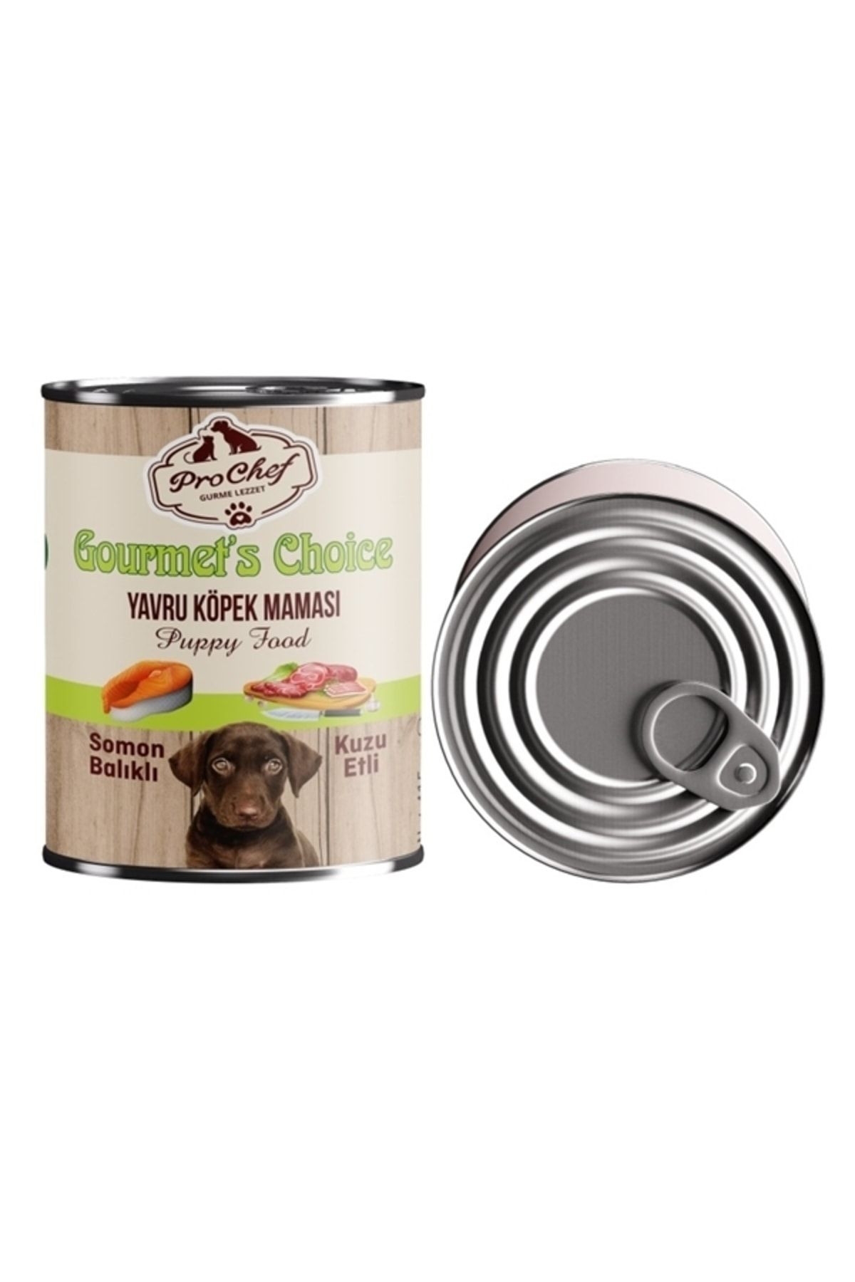 24 Adet Gourmet's Choice Yavru Köpek Maması | 415 Gr Somon Balıklı & Kuzu Etli Konserve Yaş Mama