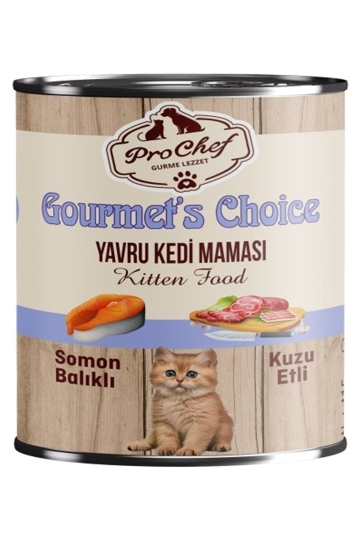 24 Adet Gourmet's Choice Yavru Kedi Maması | 415 Gr Somon Balıklı & Kuzu Etli Konserve Yaş Mama