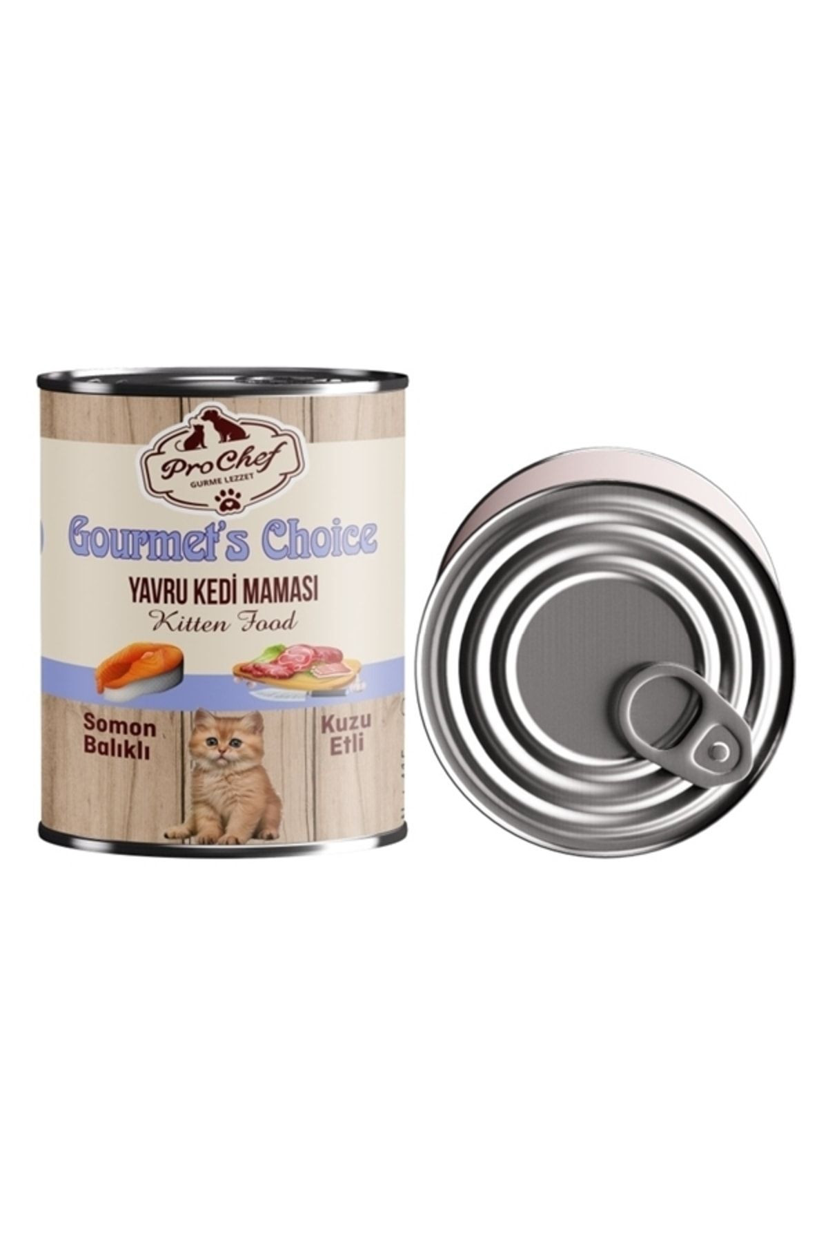 24 Adet Gourmet's Choice Yavru Kedi Maması | 415 Gr Somon Balıklı & Kuzu Etli Konserve Yaş Mama